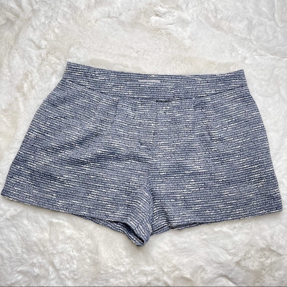 1.STATE blue white fringe tweed shorts size 8 - Picture 3 of 12